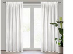 EUROFIRANY Missy mintás dekor függöny Fehér 140x270 cm