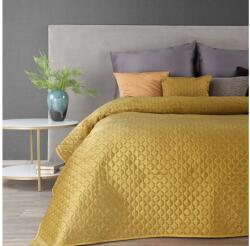 EUROFIRANY Dimon bársony ágytakaró Mézsárga 220 x 240 cm