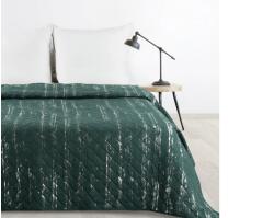 EUROFIRANY Blink1 mikroszálas ágytakaró ezüst fényű mintával Sötétzöld 170x210 cm