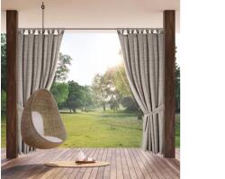 EUROFIRANY Garden10 vízálló kerti függöny elkötővel Barna 155x200 cm