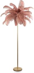 Eurofirany Feri3 állólámpa strucctolból készült lámpaernyővel Púder rózsaszín 95x180 cm