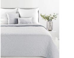 EUROFIRANY Len4 vászon szerkezetű préselt mintás ágytakaró Ezüst 170 x 210 cm