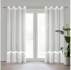 EUROFIRANY Megan díszes fényáteresztő függöny Fehér 140x250 cm