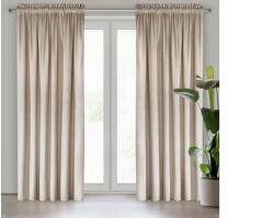 EUROFIRANY Melanie bársony sötétítő függöny Bézs 140x270 cm