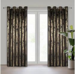 EUROFIRANY Renia bársony sötétítő függöny Fekete 140x250 cm