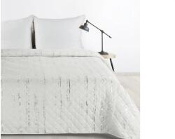 EUROFIRANY Blink1 mikroszálas ágytakaró ezüst fényű mintával Fehér 170x210 cm