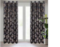 EUROFIRANY Gloria2 bársony sötétítő függöny Fekete 140x250 cm