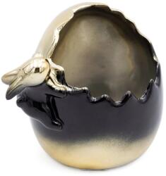 EUROFIRANY Fekete-arany húsvéti dekoráció Fekete 12x10x11 cm