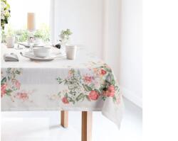EUROFIRANY Summer12 asztalterítő nyári virágokkal Natúr 140x220 cm