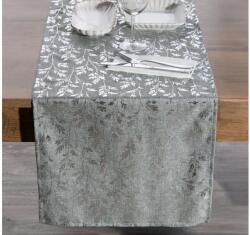 EUROFIRANY Simona asztalterítő fényes gally mintával Ezüst 40x140 cm