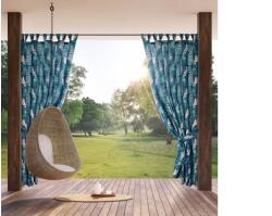 EUROFIRANY Garden9 vízálló kerti függöny elkötővel Türkiz 155x200 cm