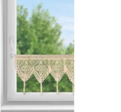EUROFIRANY Martha vitrázs függöny Világosbézs 30x150 cm