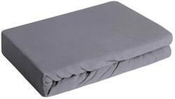 EUROFIRANY Jersey3 pamut gumis lepedő Acélszürke 180x200 cm + 30 cm