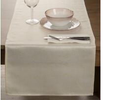 EUROFIRANY Sparkle elegáns fényes asztalterítő Krémszín 40x180 cm
