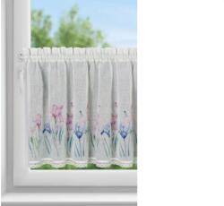 EUROFIRANY Dolorez írisz mintás vitrázs függöny Fehér 60x150 cm