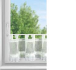 EUROFIRANY Mary fodros vitrázs függöny Fehér 30x150 cm