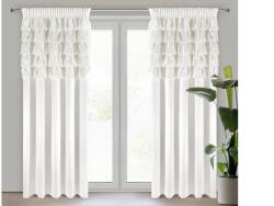 EUROFIRANY Aura fodros dekor függöny Fehér 140x270 cm
