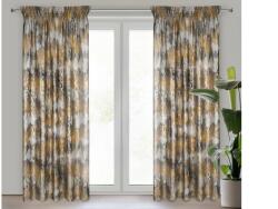 EUROFIRANY Tina bársony sötétítő függöny Mustársárga 140x270 cm