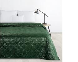 EUROFIRANY Luiz bársony ágytakaró fényes mintával Zöld 170x210 cm