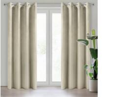 EUROFIRANY Melanie bársony sötétítő függöny Krémszín 140x250 cm