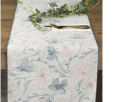 EUROFIRANY Ines terítő pasztell virágokkal Natúr 40x140 cm