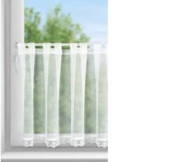 EUROFIRANY Suzan vitrázs függöny Fehér 70x150 cm