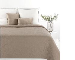 EUROFIRANY Len4 vászon szerkezetű préselt mintás ágytakaró Bézs 200 x 220 cm