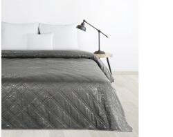 EUROFIRANY Luiz bársony ágytakaró fényes mintával Acélszürke 200x220 cm