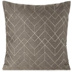 Eurofirany Mila párnahuzat lenvászon szerű anyagból Sötét bézs 45x45 cm