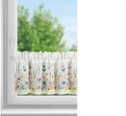 EUROFIRANY Rozalie vitrázs függöny Fehér 30x150 cm