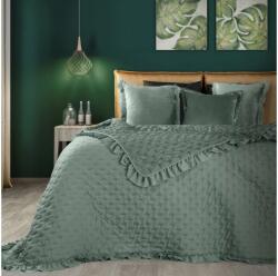 EUROFIRANY Isabel mikroszálas ágytakaró Sötét menta 220x240 cm
