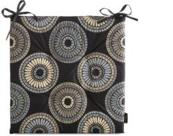 Eurofirany Garden19 kerti székpárna vízálló anyagból Fekete 43x43 cm