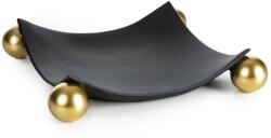 Eurofirany Alex modern dísztál Fekete 23x23x5 cm