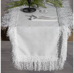 EUROFIRANY Tina prémium terítő bolyhos rojtokkal Fehér 40x140 cm