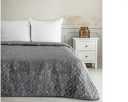 EUROFIRANY Blink3 bársony ágytakaró fényes mintával Acélszürke 220x240 cm