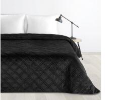 EUROFIRANY Luiz8 bársony ágytakaró Fekete 200x220 cm