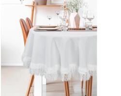 EUROFIRANY Jasper prémium terítő bolyhos rojtokkal Fehér - homeandstyle - 23 283 Ft