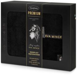 Eurofirany Venus 3Db-os pamut törölköző szett Fekete