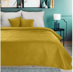 EUROFIRANY Luiz5 bársony ágytakaró Mustársárga 170x210 cm