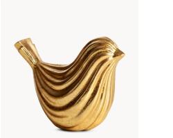 EUROFIRANY Vera madár díszfigura Arany 13x8x11 cm