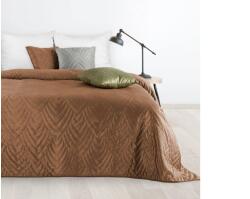 EUROFIRANY Luiz6 bársony ágytakaró fényes márvány hatású mintával Téglavörös 170x210 cm