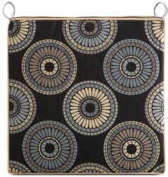 Eurofirany Garden19 kerti székpárna vízálló anyagból Fekete 42x42x4 cm