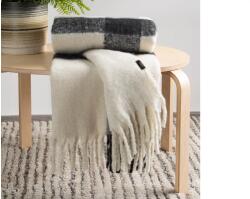 EUROFIRANY Moher hatású puha takaró Fekete 130x170 cm