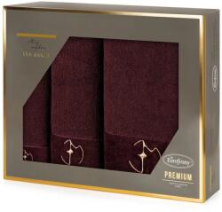 Eurofirany Gaja Eva Minge 3Db-os pamut törölköző szett Bordó