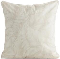 Eurofirany Garden11 pálmalevél mintás kültéri párnahuzat vízálló anyagból Fehér 45x45 cm