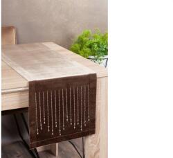 EUROFIRANY Royal glamour stílusú terítő Sötét bézs 35x220 cm