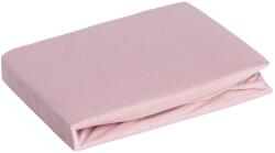 EUROFIRANY Jersey pamut gumis lepedő Púder rózsaszín 240x220 cm + 30 cm