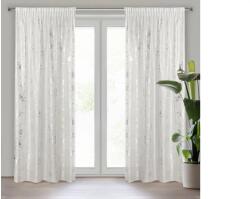 EUROFIRANY Feza mintás dekor függöny Fehér 140x300 cm