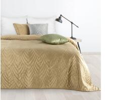 EUROFIRANY Luiz6 bársony ágytakaró fényes márvány hatású mintával Bézs 170x210 cm