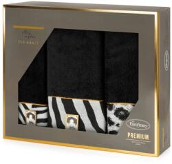 Eurofirany Eva22 3Db-os pamut törölköző szett Fekete